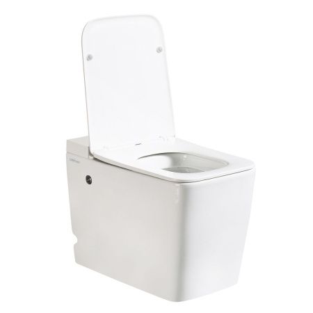 Унитаз приставной Abber Rechteck AC1212P белый с сиденьем микролифт импульсный смыв