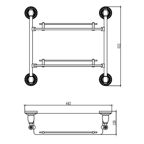 Полка в ванную комнату Savol S-006622H - фото 3