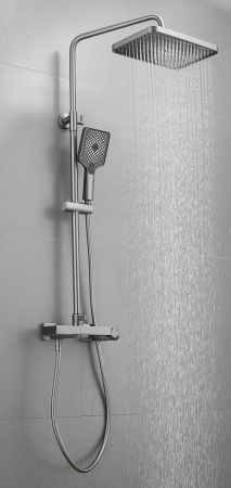 Душевая стойка Belz B672 B24672-3 настенная цвет оружейная сталь