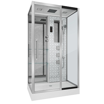 Душевая кабина Niagara Luxe 7713WR 120х82 прямоугольная с крышей ориентация правая Душевая кабина Niagara Luxe 7713WR 120х82 прямоугольная с крышей ориентация правая