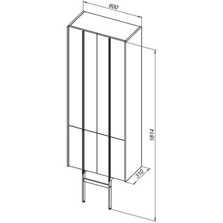 Шкаф-пенал Allen Brau Reality 1.32003.AM 60х150 подвесной цвет черный