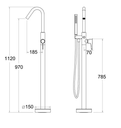 Смеситель BOCH MANN SELLA BM9652 напольный хром