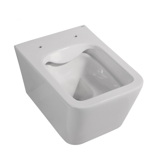 Унитаз подвесной Abber Rechteck AC1201 белый с сиденьем микролифт безободковый каскадный смыв - фото 5