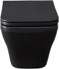 Чаша унитаза подвесная Allen Brau Infinity 4.21011.31 цвет черный матовый без сиденья безободковая каскадный смыв