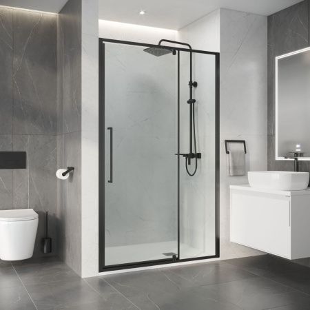 Душевая дверь Niagara Nova NG-35-11AGR 110х195 стекло прозрачное профиль графит