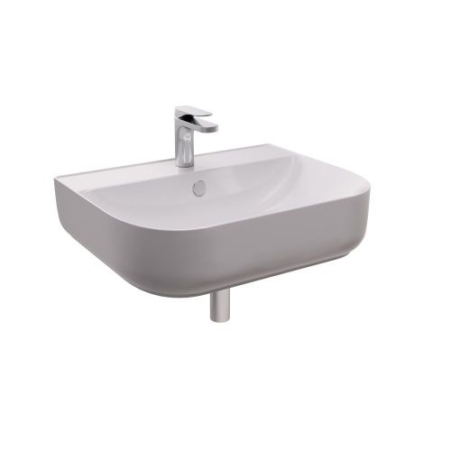 Раковина керамическая Hidra Gio G15E/026 60х50 подвесная цвет черный 1 отверстие под смеситель