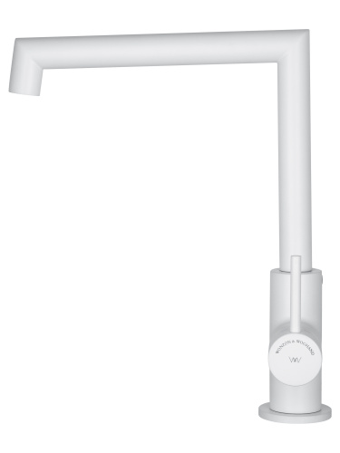 Смеситель для кухни Wonzon & Woghand WW-L1005-MW на мойку/столешницу белый - фото 2