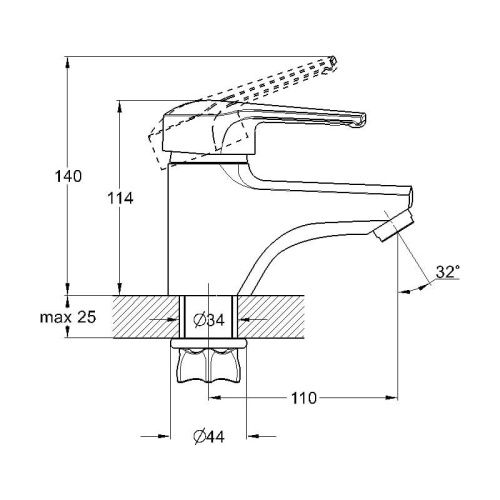 Смеситель для раковины G.Lauf LWZ LWZ1-A182 на столешницу хром - фото 3