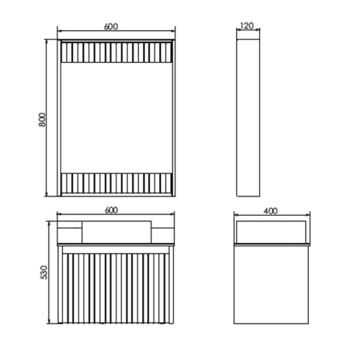Зеркало-шкаф Comforty Марсель 00-00001278CF 60х80 - фото 2