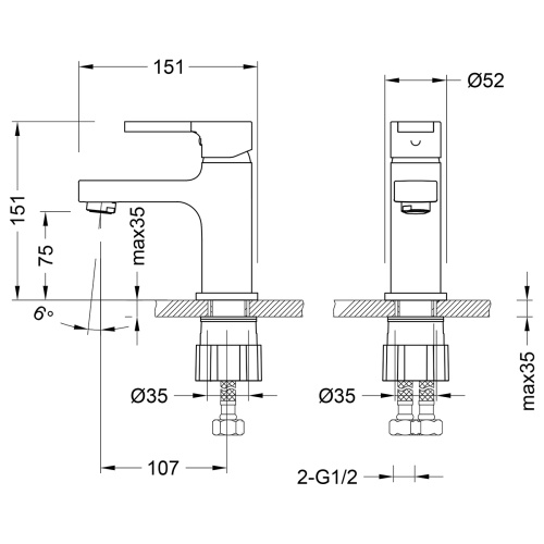 Смеситель LeMark Aura LM0606C на раковину хром - фото 3