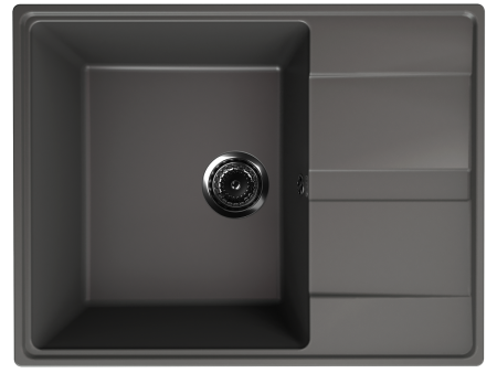 Кухонная мойка Ulgran Quartz Prima 650-09 65х50 цвет графит поверхность матовая