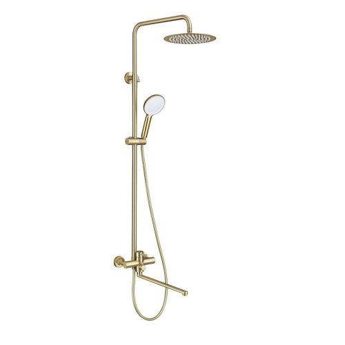 Душевая стойка ProHanss P31.24.03 настенная цвет сатин золотой - фото 2