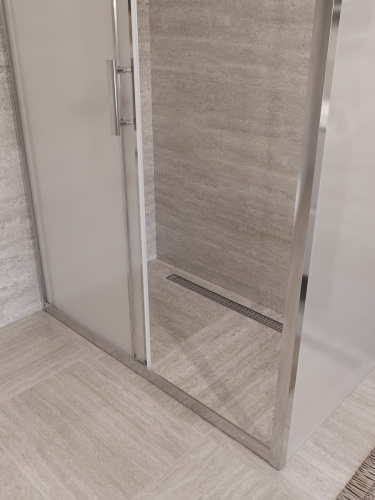 Душевой уголок BelBagno UNO-195 UNO-195-AH-1-110/90-P-Cr 110х90 стекло рифленое профиль хром без поддона - фото 3
