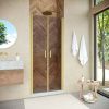 Душевая дверь Vegas-Glass E2P NOVO E2P NOVO 95 03 05 95х190 стекло тонированное профиль золото