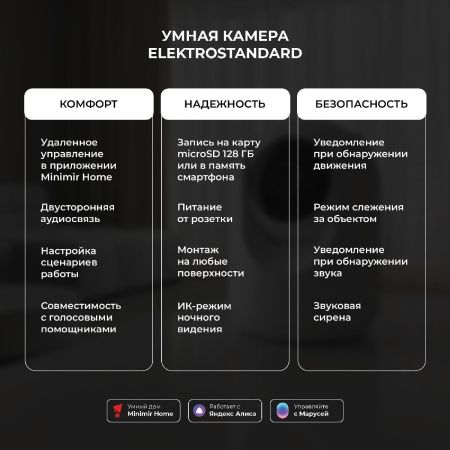 Умная видеокамера Elektrostandard WF (ВФ) 4690389211843