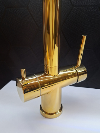 Смеситель для кухни AltroBagno Flusso AltroBagnoFlusso050205Gl на мойку золото