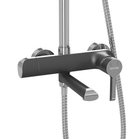 Душевая стойка Grossman Alba 500.K35.06.100/210 настенная цвет черный