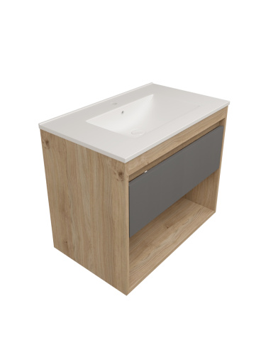 Фасад для тумбы под раковину Teymi Vitra T60413 72х2х23 цвет графит - фото 2