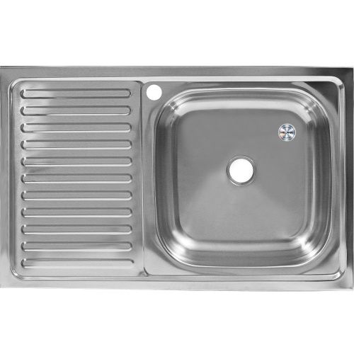 Кухонная мойка Melana 076 ta R (*20) 80х50 цвет хром поверхность Матовая