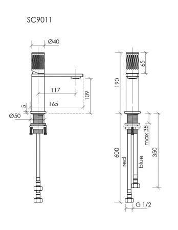 Смеситель Sancos Nexus SC9011BG на раковину золото