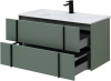 Тумба под раковину Allen Brau Reality 1.32007.CGM 100х46х50 подвесная цвет зеленый/серый
