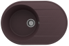 Кухонная мойка Ulgran Quartz Nora 750-06 75х50 цвет темно-коричневый поверхность матовая