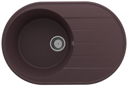 Кухонная мойка Ulgran Quartz Nora 750-06 75х50 цвет темно-коричневый поверхность матовая