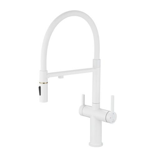 Смеситель для кухни Rose R458C на мойку белый - фото 2