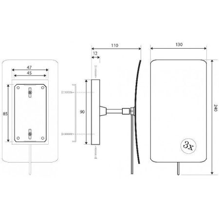 Косметическое зеркало Bemeta 112201222