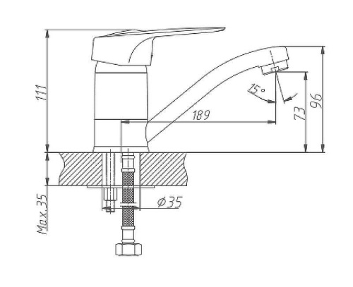 Cмеситель Haiba HB4504 на раковину хром - фото 2