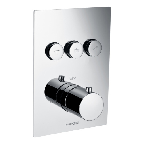 Смеситель для ванны и душа WasserKRAFT Neime 1900 1944 встраиваемый хром - фото 2