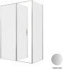 Душевой уголок Allen Brau Priority 3.31035.BA + 3.31041.BA 140х80 стекло прозрачное профиль серебро без поддона