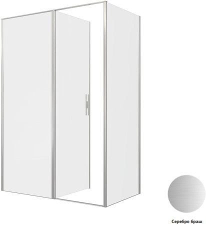 Душевой уголок Allen Brau Priority 3.31035.BA + 3.31041.BA 140х80 стекло прозрачное профиль серебро без поддона