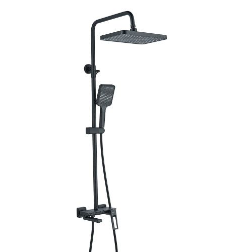 Душевая стойка Shevanik S6826H настенная цвет черный - фото 2