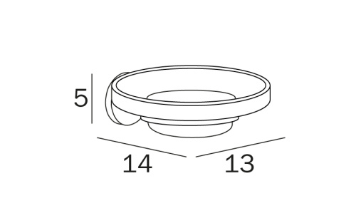 Мыльница Inda ONE A24110DR03 - фото 3