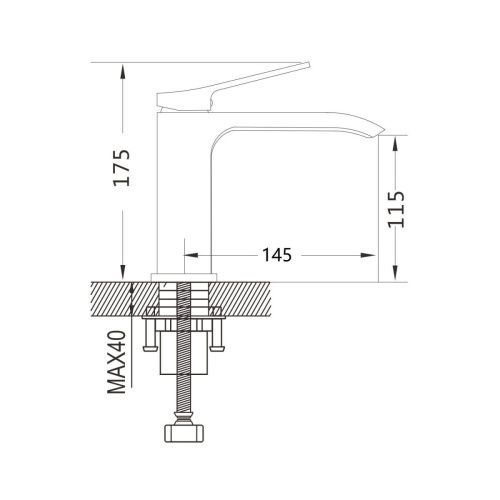 Смеситель Shevanik S4001G на раковину золото - фото 3