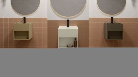 Раковина из искусственного камня Zenon Titan 4000.000.000.000.39678 30х30 подвесная цвет белый