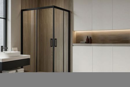 Душевой уголок Royal Bath HPD RB7115HPD-T-BL 115х70 стекло прозрачное профиль черный без поддона