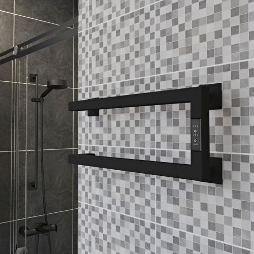 Полотенцесушитель Indigo Nix DGN20-50BRLt 50х20 электрический черный муар - фото 5