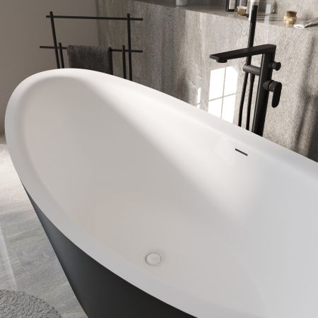 Ванна акриловая Grossman Galaxy GR-1402MB 180х85 отдельностоящая овальная с каркасом