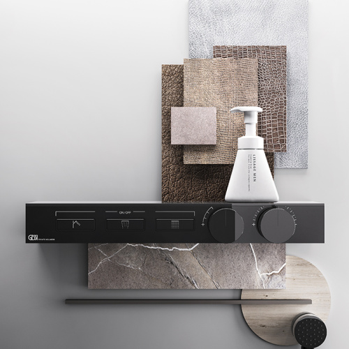 Смеситель для душа Gessi Hi-Fi 63014#706 встраиваемый в стену черный с термостатом (внешняя часть) - фото 2