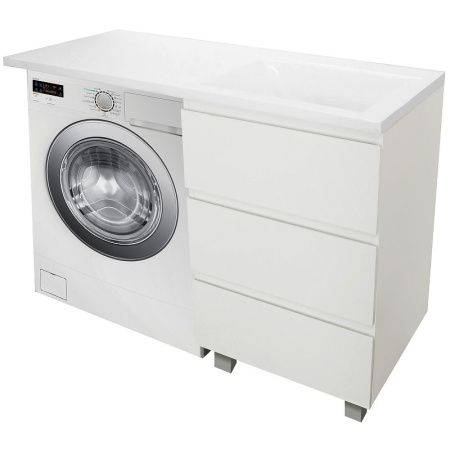 Тумба с раковиной Эстет Dallas Luxe 130 ФР-00002271 60х50 напольная цвет белый