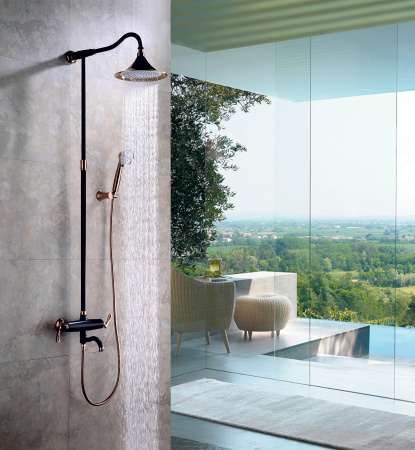 Душевая стойка LeMark Prime LM6162BRG настенная