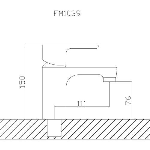 Смеситель Fmark FM1039 на раковину хром - фото 3