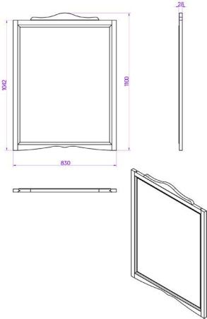 Зеркало TW collection Veronica Nuovo VER1183-B 80х110