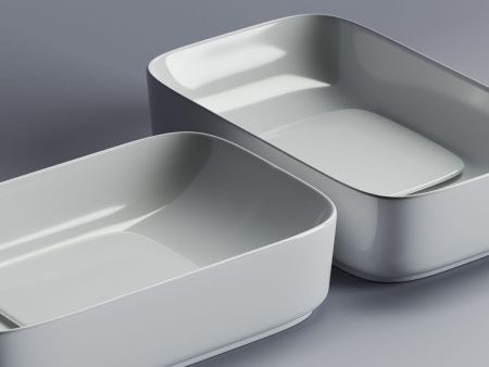 Раковина из сантехнического фарфора Ceramica Nova ELEMENT CN5021 60х40 накладная цвет белый без отверстий под смеситель