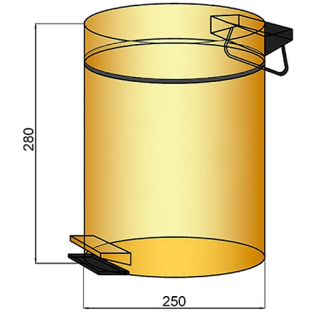 Ведро мусорное педальное Boheme 10426-G