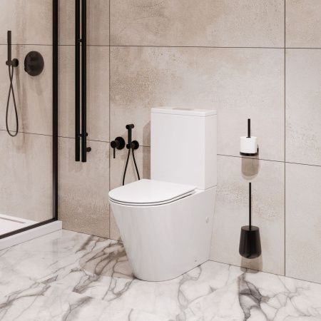 Унитаз напольный с бачком Grossman Торнадо GR-4458SQ белый с сиденьем микролифт безободковый смыв торнадо