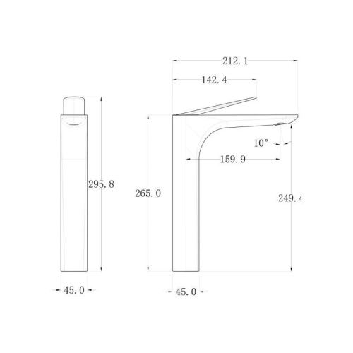 Смеситель Bronze de Luxe 2041CB на раковину черный - фото 3