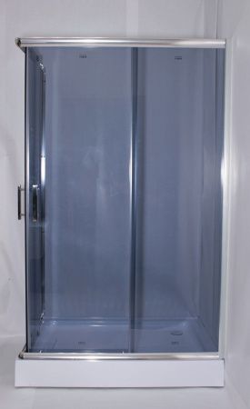 Душевой уголок Parly ZQ121G 120х80 стекло тонированное профиль хром с поддоном